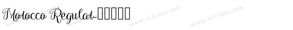 Morocco Regular字体转换